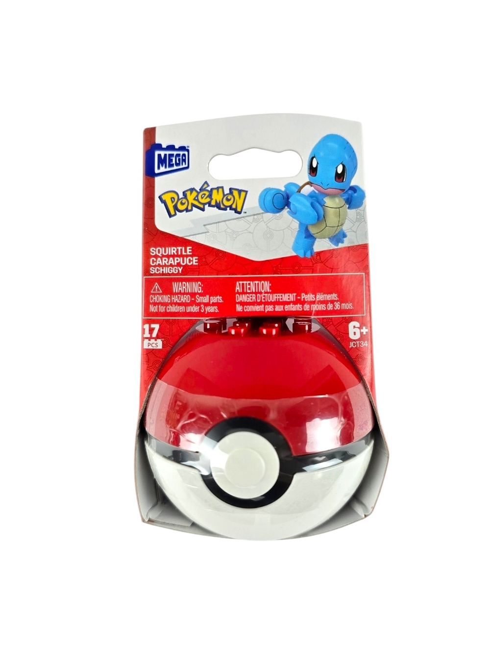 Mega Construx,Pokémon Squirtle Poké Ball,  17-Piece Building Set
